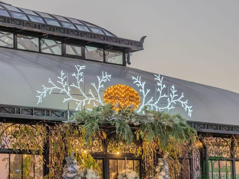 Victorian style luxury glass greenhouse for wedding